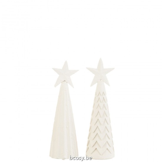 J Line Assortment Of 2 Figurines Christmas Tree Wood White Large Assortment Of 2 Figurines Christmas Tree Wood White Large.