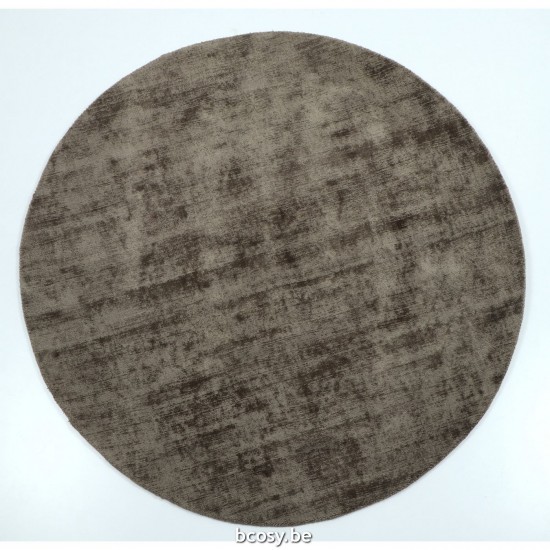 J Line Tappeto Rotondo Fatto A Mano Viscosa Grigio Alfombra Redondo Hecho A Mano Viscose Gris.