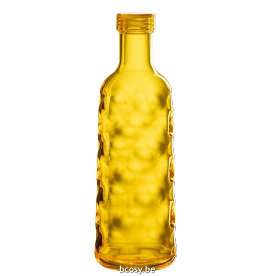 J Line Bottiglia Martellata Scatola Regalo Plastica Giallo Botella Martillada En Estuche Plastico Amarillo.