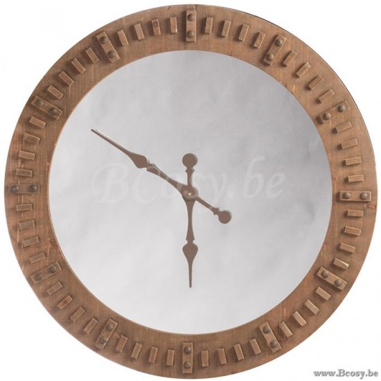 J Line Jline Uhr Spiegel Holz Naturell Large wanduhren