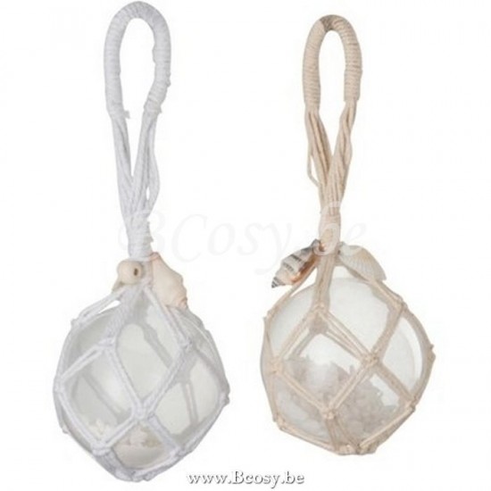 J Line Jline Kugel Deko Glas Weiss Beige 2 Sortiert hanger haenger