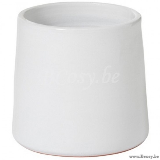 J Line Jline Portavasi Rotondo Ceramica Bianco Small Maceta Redondo Ceramica Blanco Small