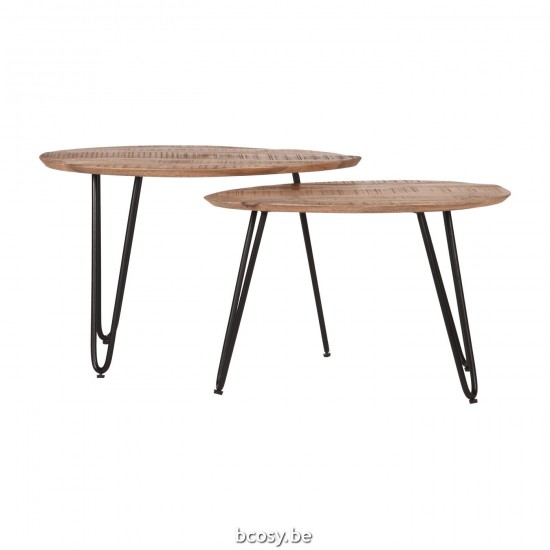 LABEL 51 Tables basse Frisk Rough Bois de mangue.