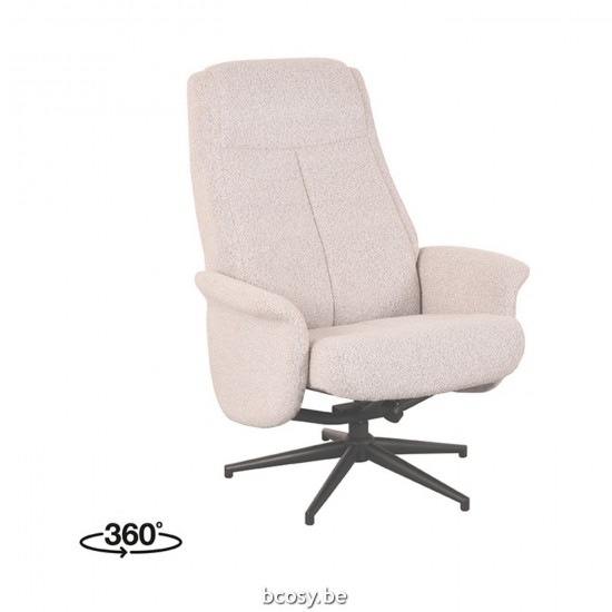 LABEL51 Lounge chair Bergen Natural Boucle Excl. Hocker.