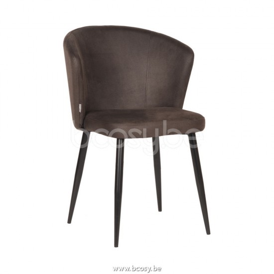 LABEL51 Dining chair Wave Anthracite Microfibre.