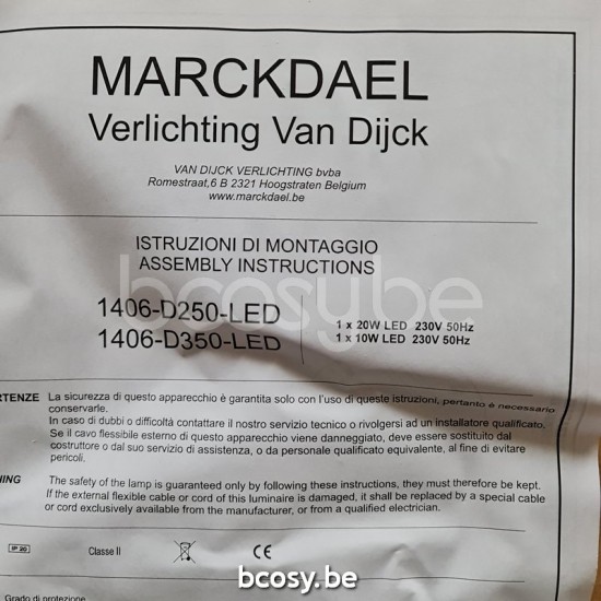 Marckdael 1406-D250-LED-NE C-VDV 1406-D250-LED-NE Verlichting van Dijck van Dyck Markdaal