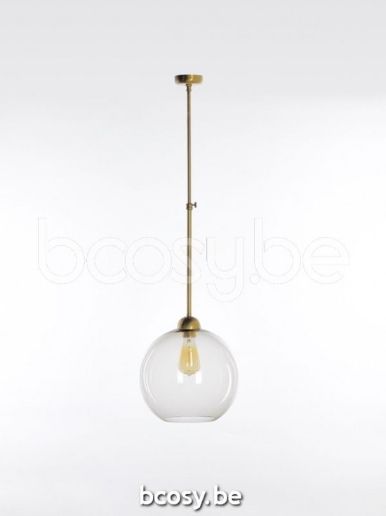 Marckdael pendel Malibu Marckdael 0667-S1-OTT 0667-S1-OTTONE-GLOBE-TOPAZ-GR 0667-S1-OTT-LARGE Vintage ottone-messing pendel H min 45 max 80c.