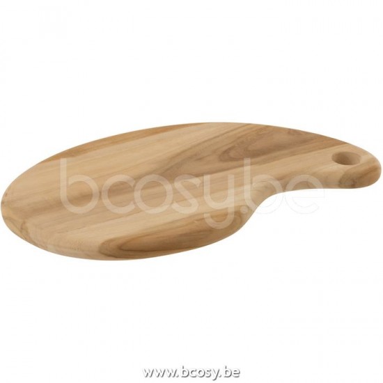 Jline Tabla De Cortar Terong Teca Madera Natural Large