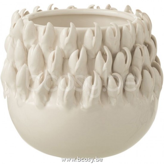 Jline Maceta Ibiza Ceramica Blanco Large