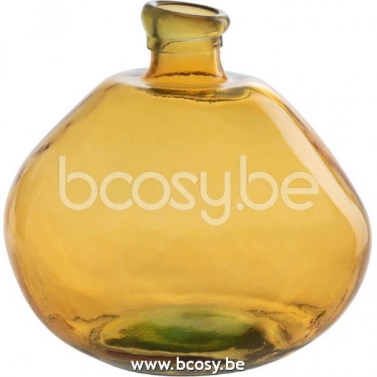 J Line Jline Vaso Laura Vetro Ocra Small Jarron Laura Cristal Ocre Small