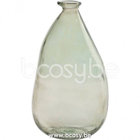 J Line Jline Vaso Laura Vetro Anguria Jarron Laura Cristal Verde Agua