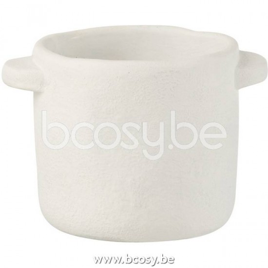 Jline Maceta Gustave Cemento Blanco Small