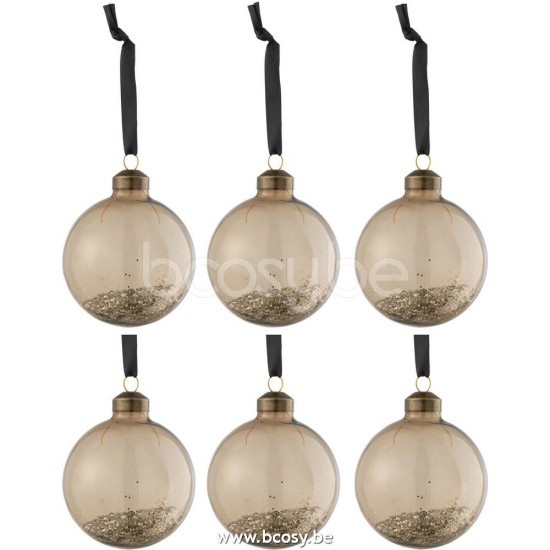 J Line 27756 Wohnzubehoer Kerstballen kerstbal kerstbol Accessori Della Casa Decoration accessoires De La Maison Weihnachtskugeln Accesorios De Casa Kerstversiering Decoracion Dekoration packung mit w