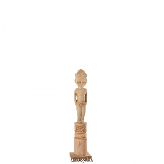 J Line Statua Africana In Piedi Legno Naturale Small Figura Africana De Pie Madera Natural Small.
