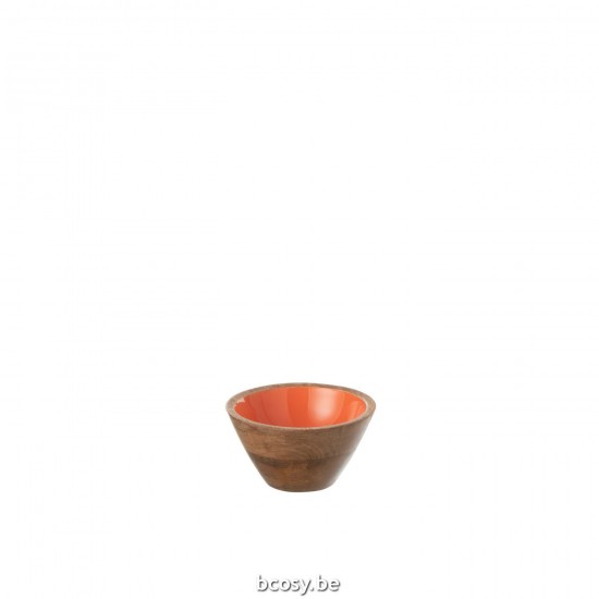 J Line Bowl Kos Wood Orange Small Bowl Kos Wood Orange Small.