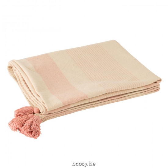 Jline Plaid Mik Algodon Blanco Rosa.