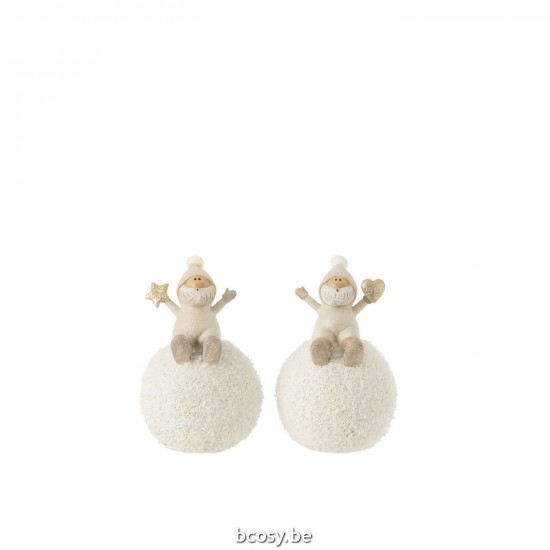 J Line 35044 Wohnzubehoer peres noël Decoratie Decoracion Statue Figurines Accesorios De Casa Dekoration accessoires De La Ma.