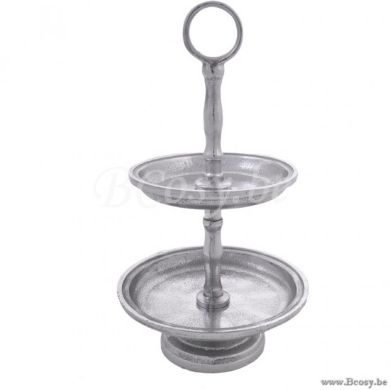 J Line 36103 Decoration Tabletten Cake stand Cuisine Accessoires Pralineschaal Kitchen Accessories Koekjesschalen Decoratie Plateau voor taart etagere plateau niveaus Tabletop Tafelserviezen etagere D