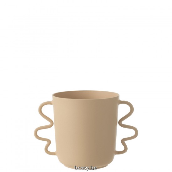 J Line Vaso Julien Alluminio Beige Jarrón Julien Aluminio Beige.