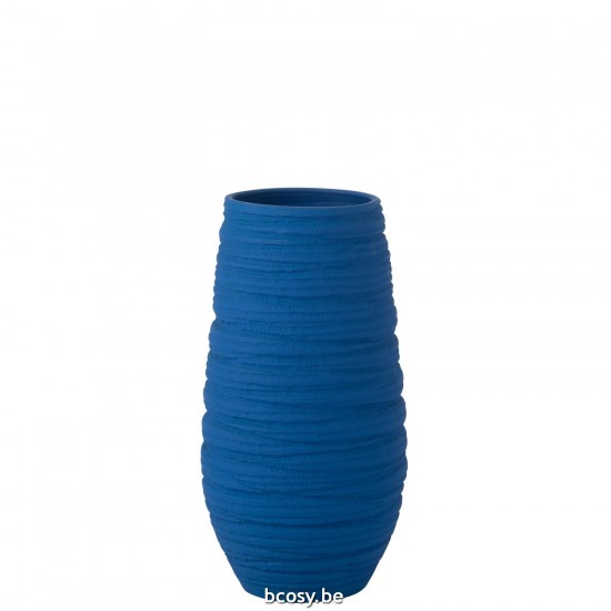 J Line Vaso Fiesta Ceramica Blu Extra Large Florero Fiesta Ceramica Azul Extra Large.