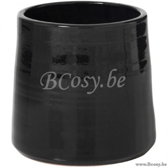 Jline Maceta Redondo Ceramica Negro Medium