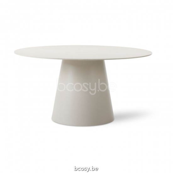 Vincent Sheppard Sandro tables de jardin Cadre en Aluminium Blanc dune Round.