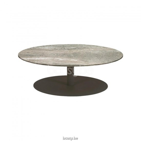 Vincent Sheppard Kodo Tables basses de jardin à café Cadre en Aluminium Gris fossile Round.