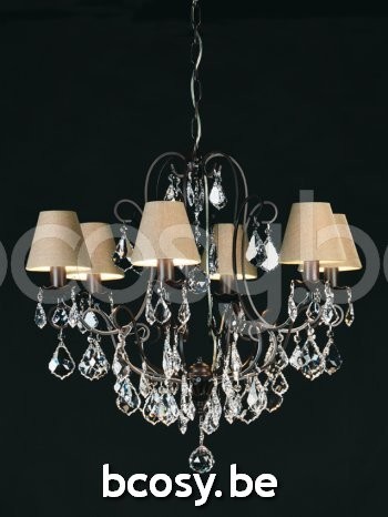 Marckdael VVD chandeliers-asti 1510-6-RU-VIOLIN roest marron kastanjebruin luchter VVD VDV Verlichting van Dijck Dyck Markdaal.