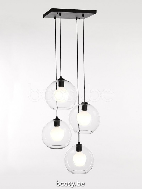 Marckdael 4040-PL4-SQ-GL-NE-GLOBE-CLEAR-GR C-VDV 4040-PL4-SQ-GL-NE-GLOBE-CLEAR-GR Verlichting van Dijck van Dyck Markdaal