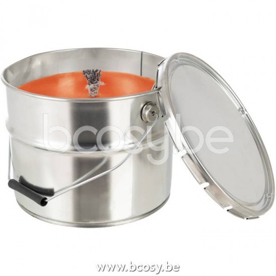 J Line Candela Esterna Vaso Di Vernice Metallo Cera Arancione Large 135H Vela Exterior Bote De Pintura Metal Cera Naranja Lar.