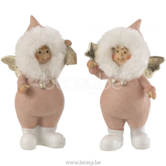 J Line Jline Angelo Stella Lanterna Resina Rosa Small Assortimento Di 2 Angel Estrella Y Linterna Poly Rosa Small Surtido De 2