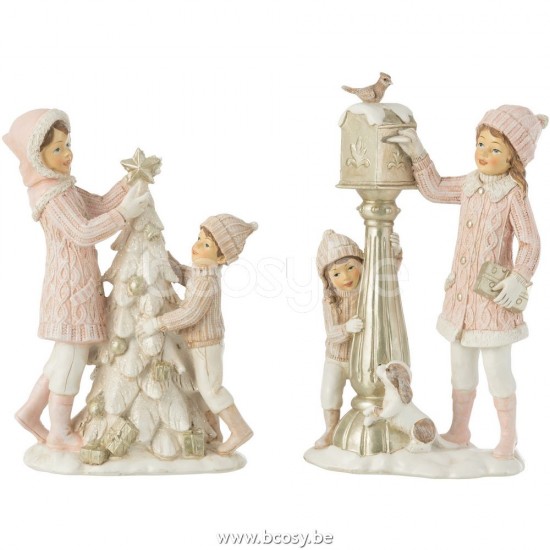 J Line Jline Ragazza Ragazzo Albero Di Natale Lanterna Bianco Rosa Assortimento Di 2 Chicas Y Ninos Arbol De Navidad Linterna Blanco Rosa Surtido De 2