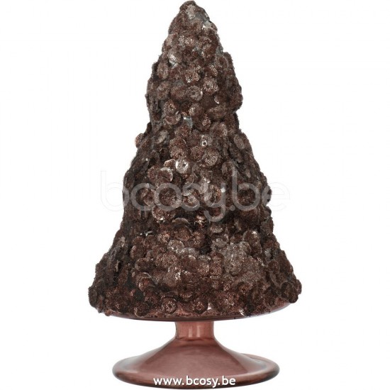 J Line Jline Albero Di Natale Paillette Ghiacciato Opaco Marrone Scuro Medium Arbol De Navidad Helado Mate Marron Oscuro Medium