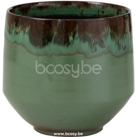 J Line Jline Portavasi Aline Ceramica Verde Large Maceta Aline Ceramica Verde Large