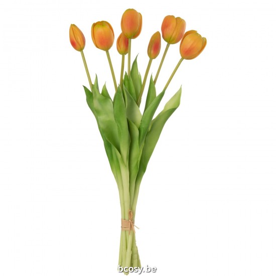 J Line Mazzo Tulipani 7 Pezzi Pu Arancione Large Ramo Tulipan 7Piezas Pu Naranja Large.