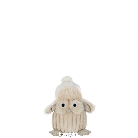 J Line Gufo Cappello Tessuto Beige Buho Sombrero Textbeige.