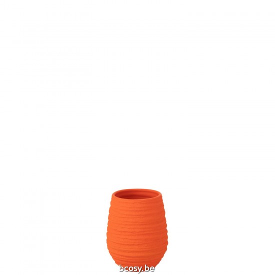 J Line Vaso Fiesta Ceramica Arancione Small Florero Fiesta Ceramica Naranja Small.