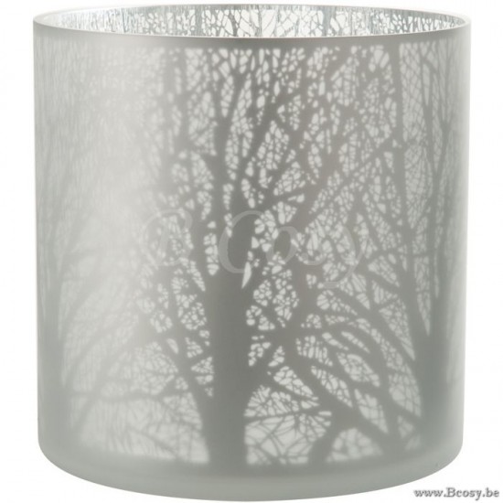 J Line Jline Portacandele Albero Vetro Bianco Extra Large Farol Árbol Cristal Blanco X Large