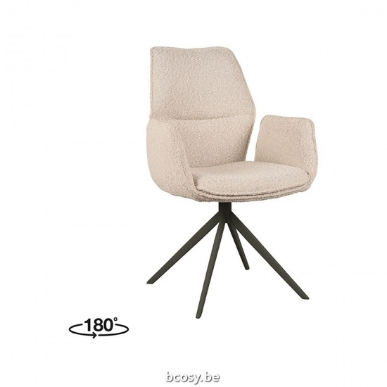 LABEL 51 Chaise de salle à manger Mellow Naturel Boucle.