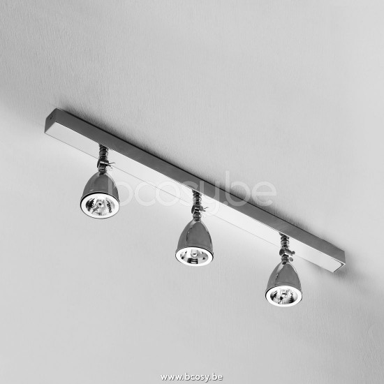 Tekna Nautic LILLEY SHADE ON RAIL-LED 900mm with 4 shades indoor opbouwspots.