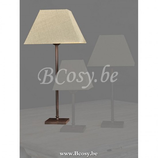 Marckdael tafellamp Billiardo Marckdael 255-40-MN-V25-LINDA-COCOAWIT Tablelamps marron kastanjebruin tafellamp H 40cm VVD VDV Verlichting va.