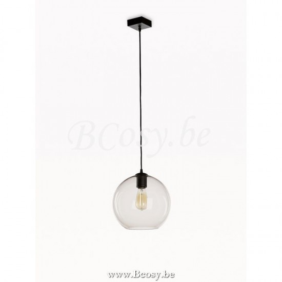 Marckdael pendel Seattle-Seatle Marckdael 2606-S1-GL-NE-GLOBE-CLEAR-GR Contemporal zwart pendel H max 105cm VVD VDV Verlichting van Dijck Dy.