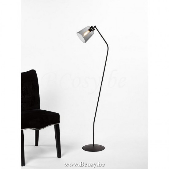 Marckdael vloerlamp New-York Marckdael 3402-LG1-RU-CONO-FUME-KL Floorlamps roest marron kastanjebruin vloerlamp H 150cm VVD VDV Verlichting .