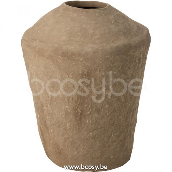 Jline Jarron Large Chad Papel Mache Marron