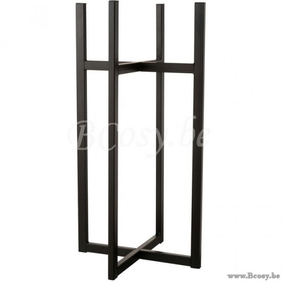 Jline Pie Para Maceta Cesta Elsa Metal Negro Medium