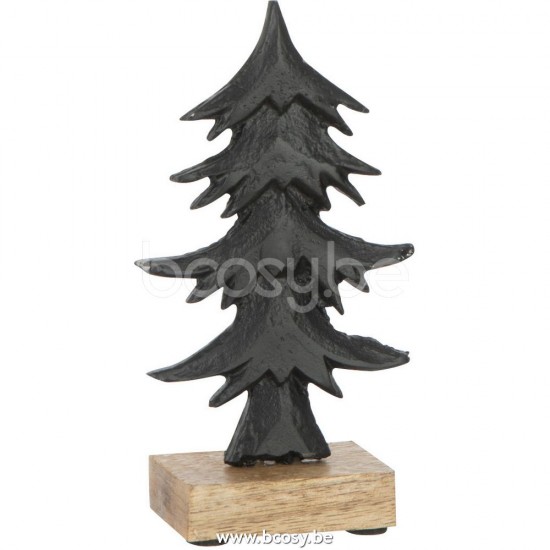 Jline Arbol De Navidad Ori En Pie Madera Aluminio Negro Small