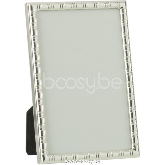 Jline Marco Foto Redondeado Lineas Borde 15X20 Metal Plata Large