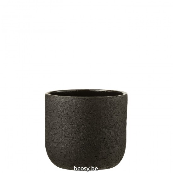 Jline Maceta Ceramica Negro Large.