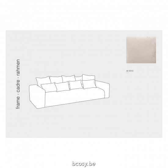 Jline Funda Asiento 9 Cojines Monaco Terciopelo Xl Beige.