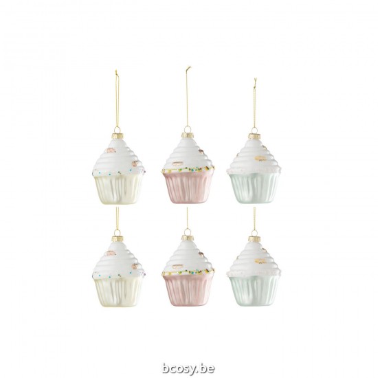 Jline Caja De 6 Cake Colgante 2 2 2 Vidrio Mix.